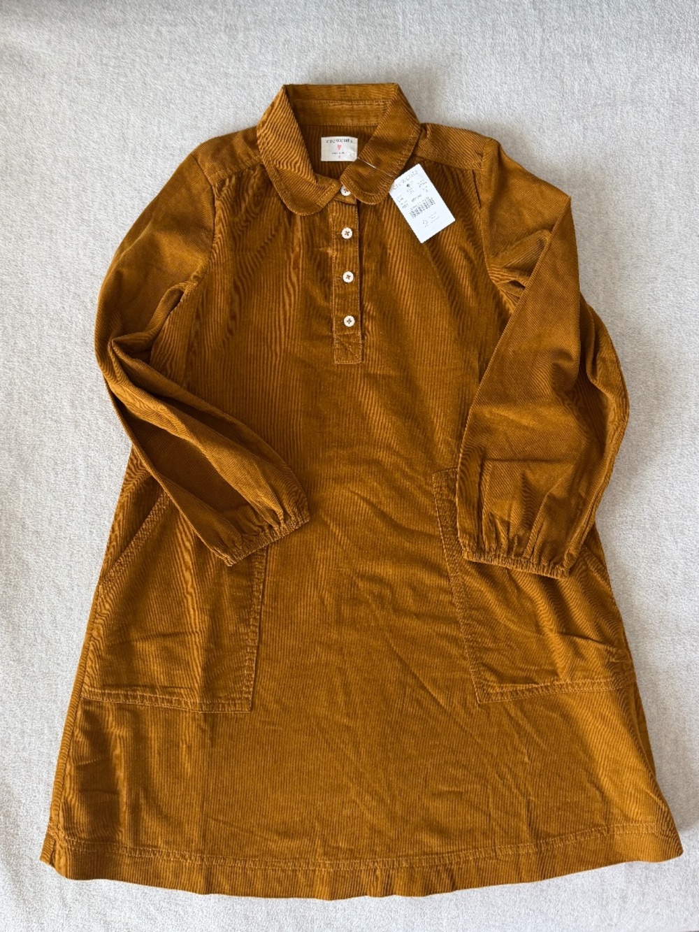 NWT Crewcuts Marigold Soft Corduroy Dress